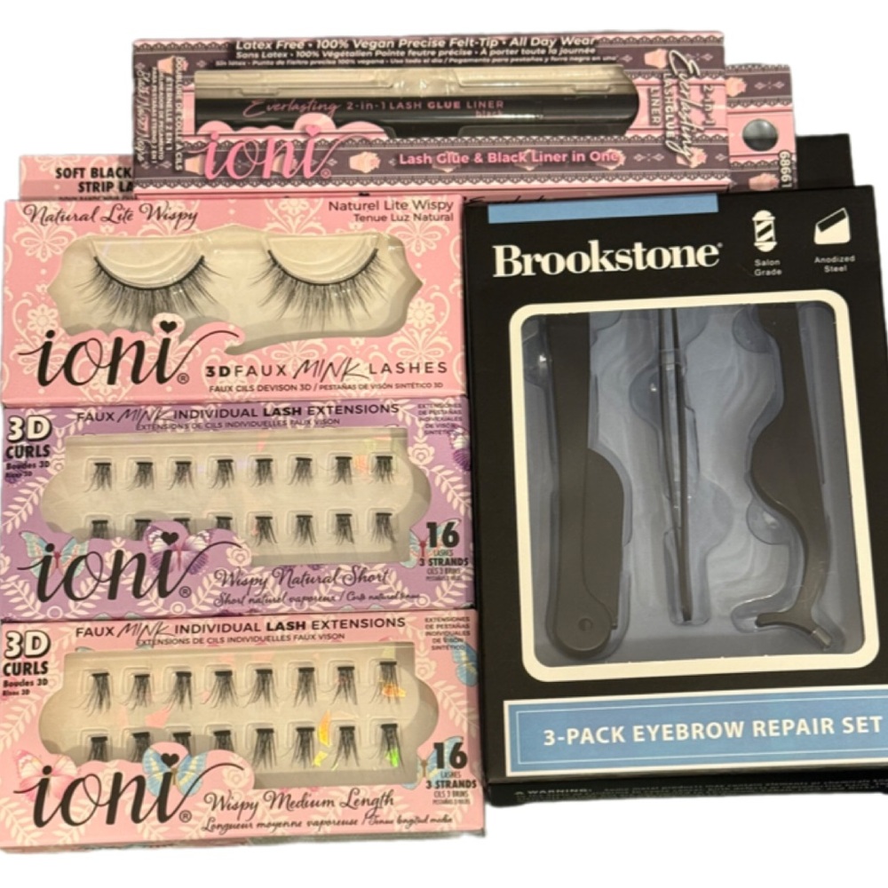 🔥 Ioni Lash Party Bundle: Brow Set, Glue/Liner, and Tools
